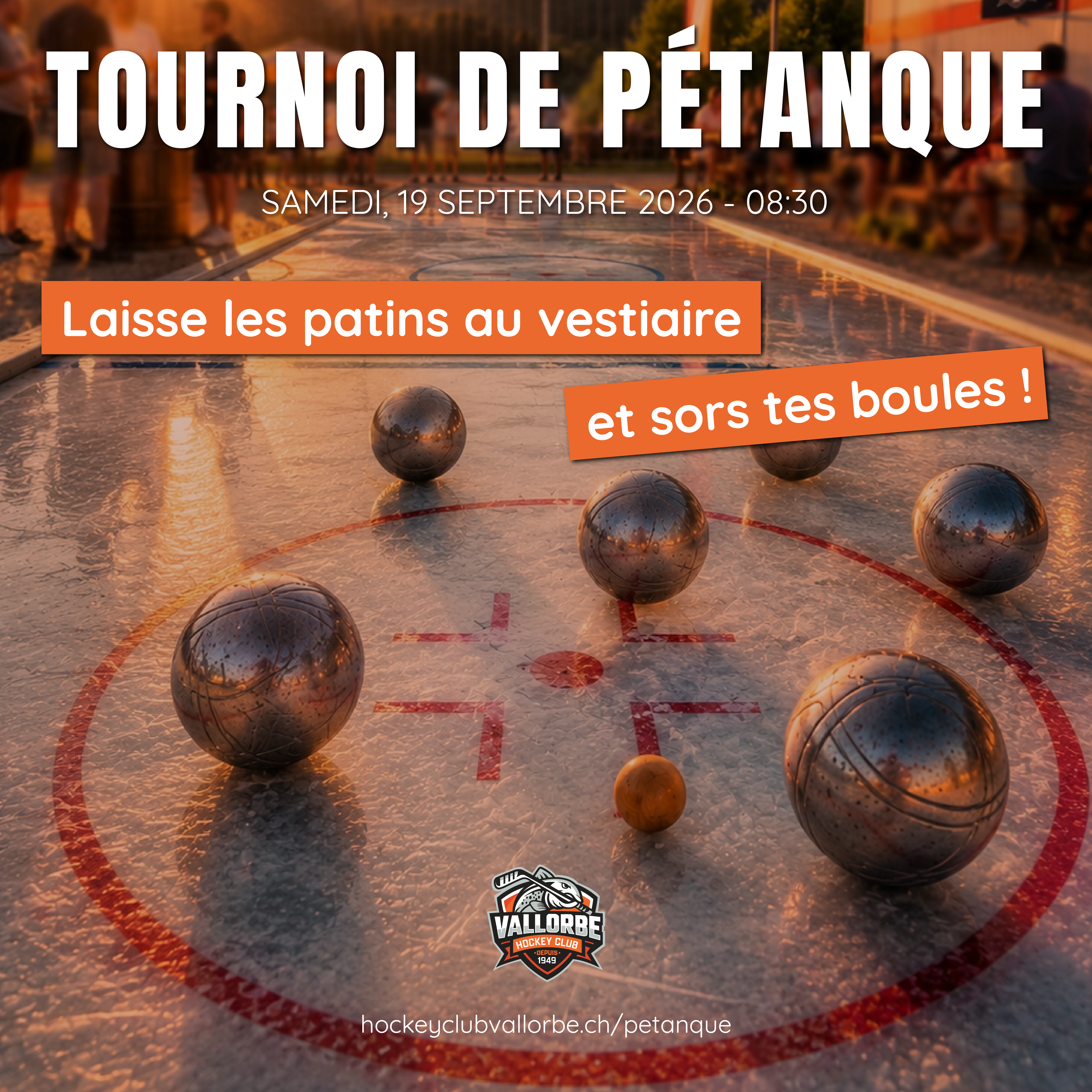 Tournoi de pétanque du HC Vallorbe - 19.09.2026